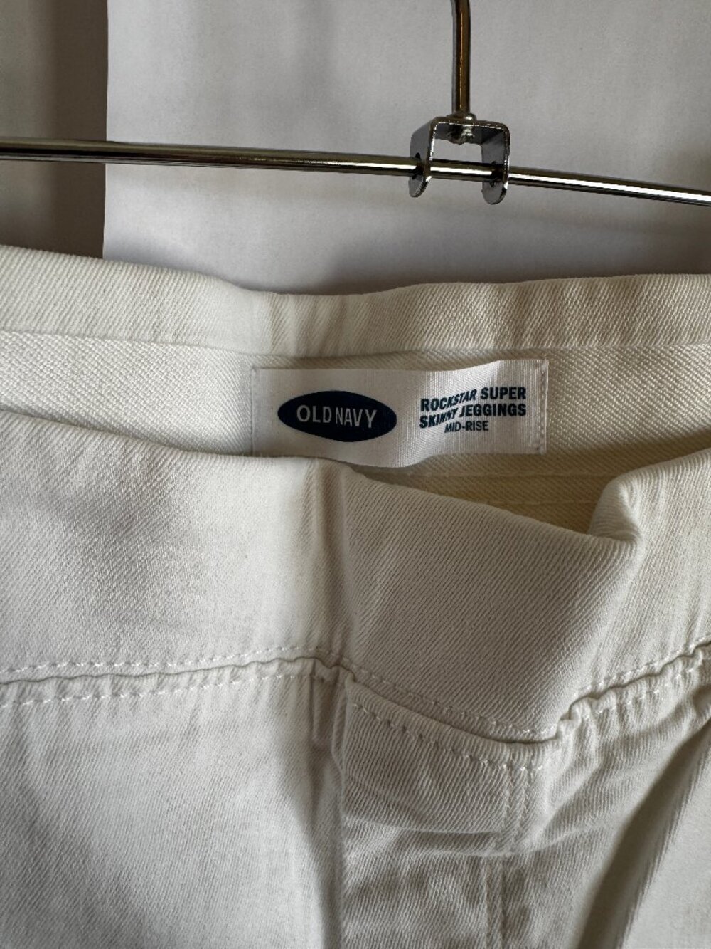 Midrise White Jeggins Size 12 | Upcycling Blank, Y2K Costume - Picture 2 of 6
